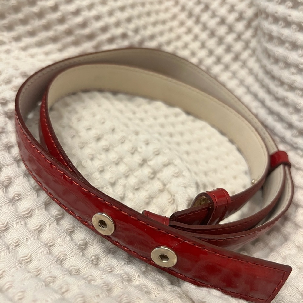 LK Bennett Red Patent Leather Belt